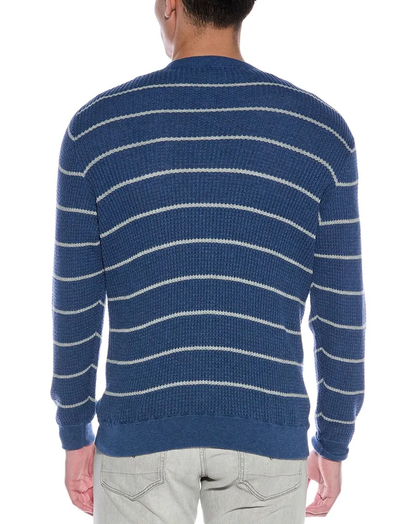 Douglas Anthony Textured Stripe Cashmere-Blend Crewneck Sweater