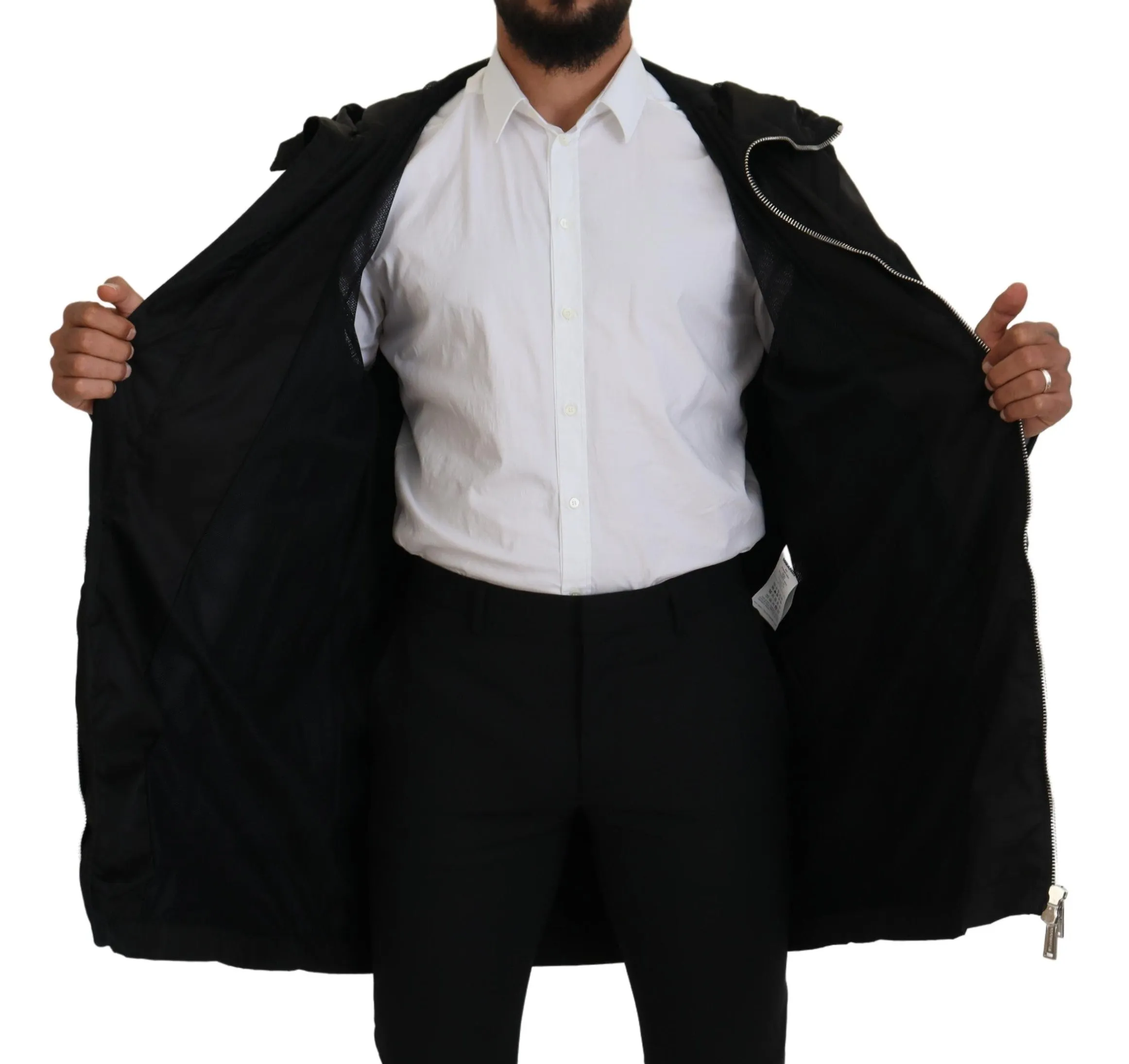 Dsqua²   Print Long Hooded Coat Nylon Men's Jacket