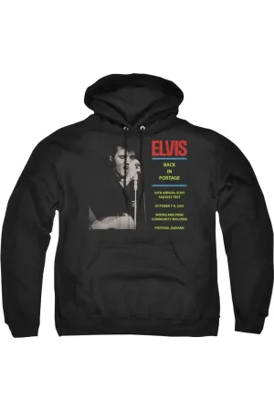 Elvis Presley Back In Portage Adult Pull Over Hoodie