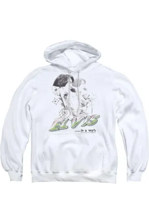 Elvis Presley Elvis Is A Verb Adult Pull Over Hoodie