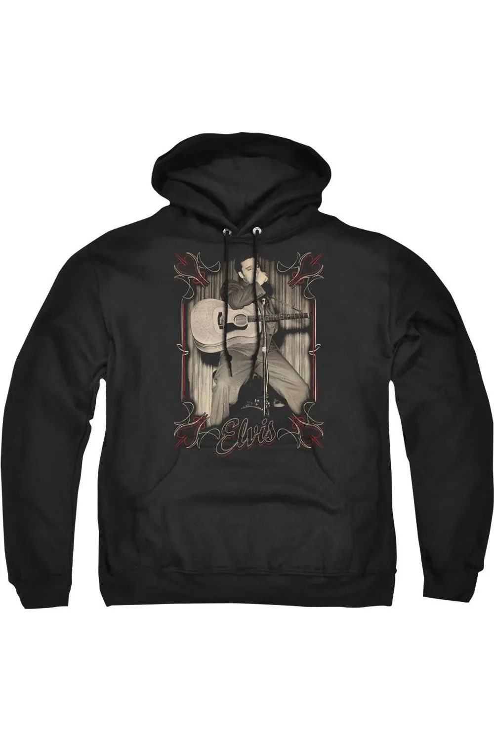 Elvis Presley Elvis Pinstripes Adult Pull Over Hoodie
