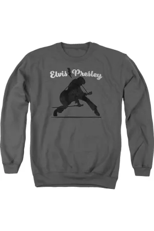 Elvis Presley Overprint Adult Crewneck Sweatshirt