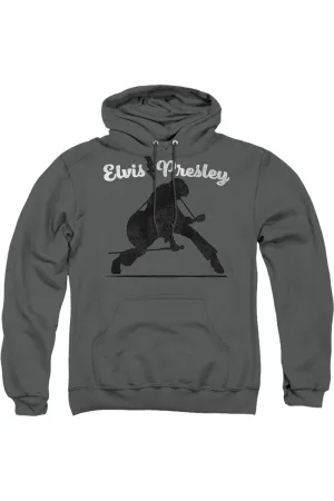 Elvis Presley Overprint Adult Pull Over Hoodie