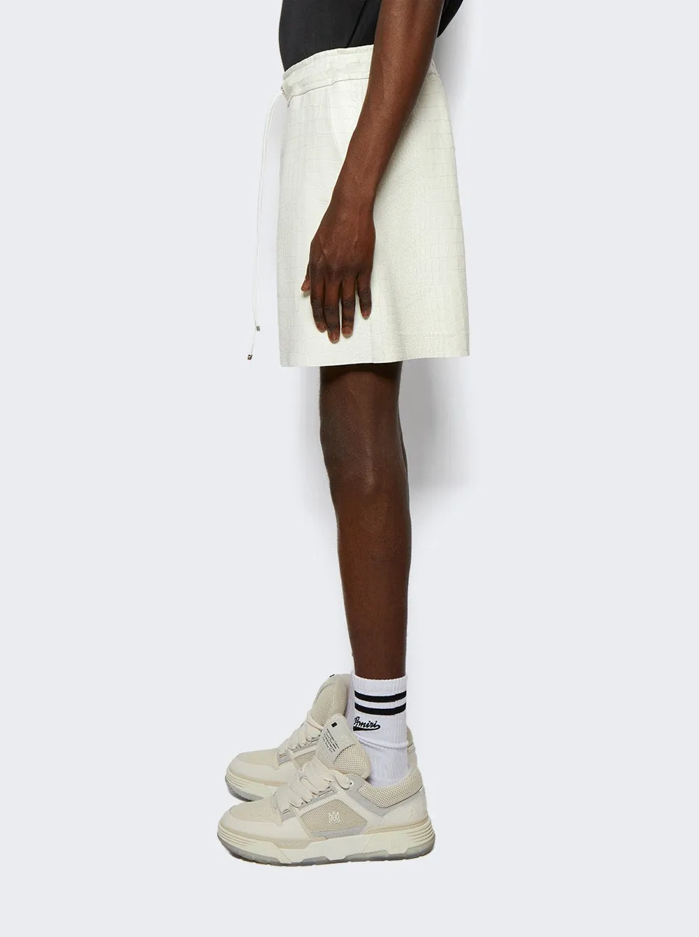 Embossed Crocodile Shorts
