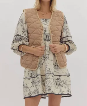 Enjoy The Ride Vest In Camel