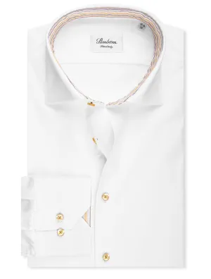 Fitted Plain Shirt White