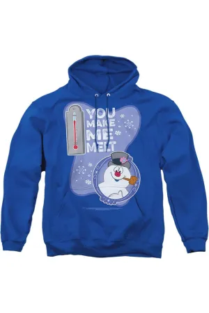 Frosty The Snowman Melt Adult Pull Over Hoodie / Hooded Sweatshirt