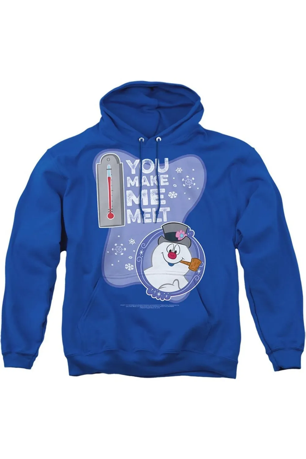 Frosty The Snowman Melt Adult Pull Over Hoodie / Hooded Sweatshirt