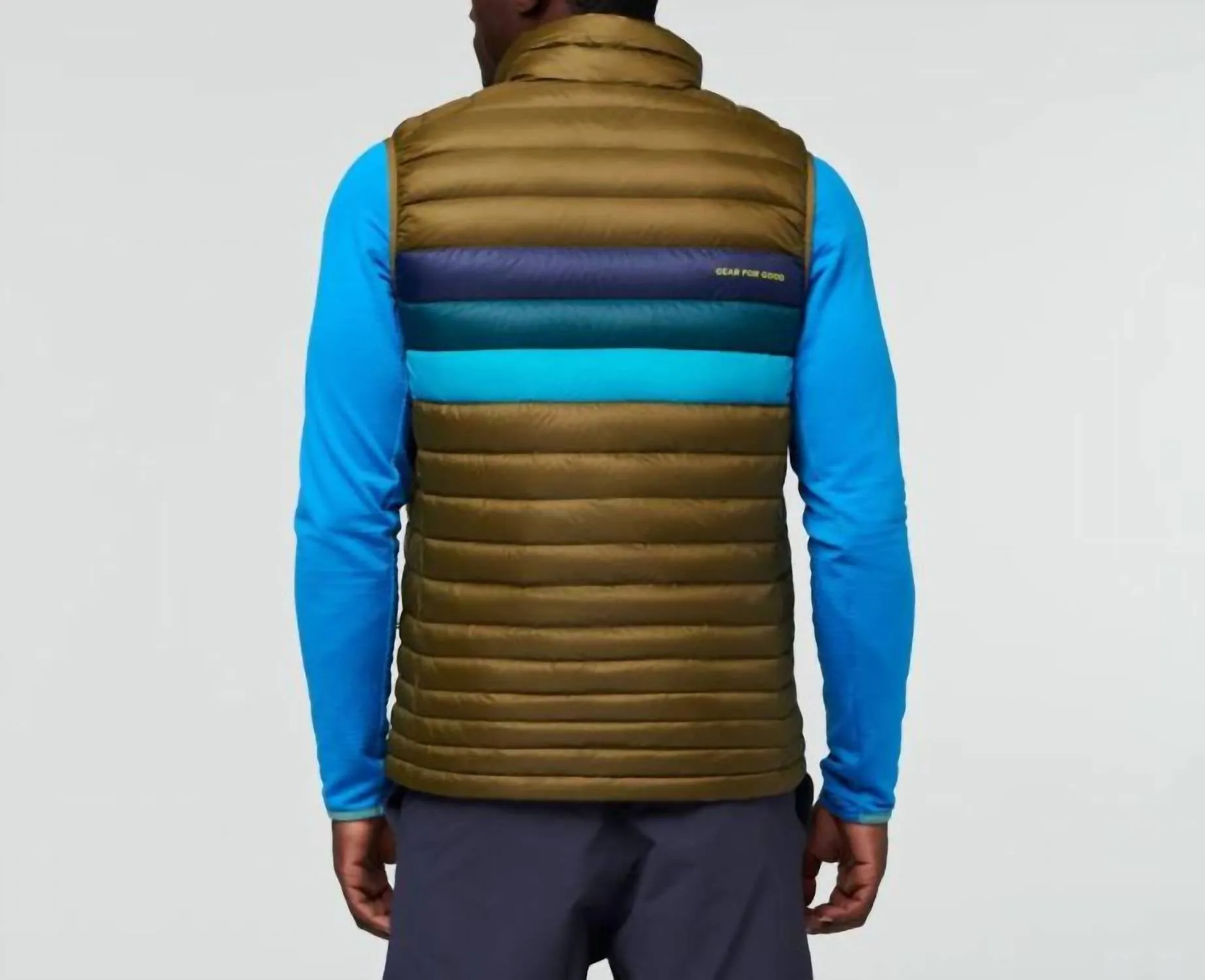Fuego Down Vest In Oak Stripes