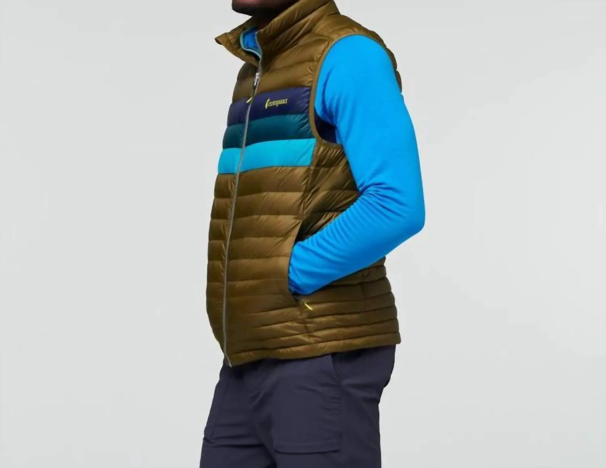 Fuego Down Vest In Oak Stripes