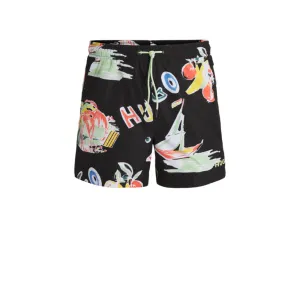 Fully lined swim shorts with seasonal print