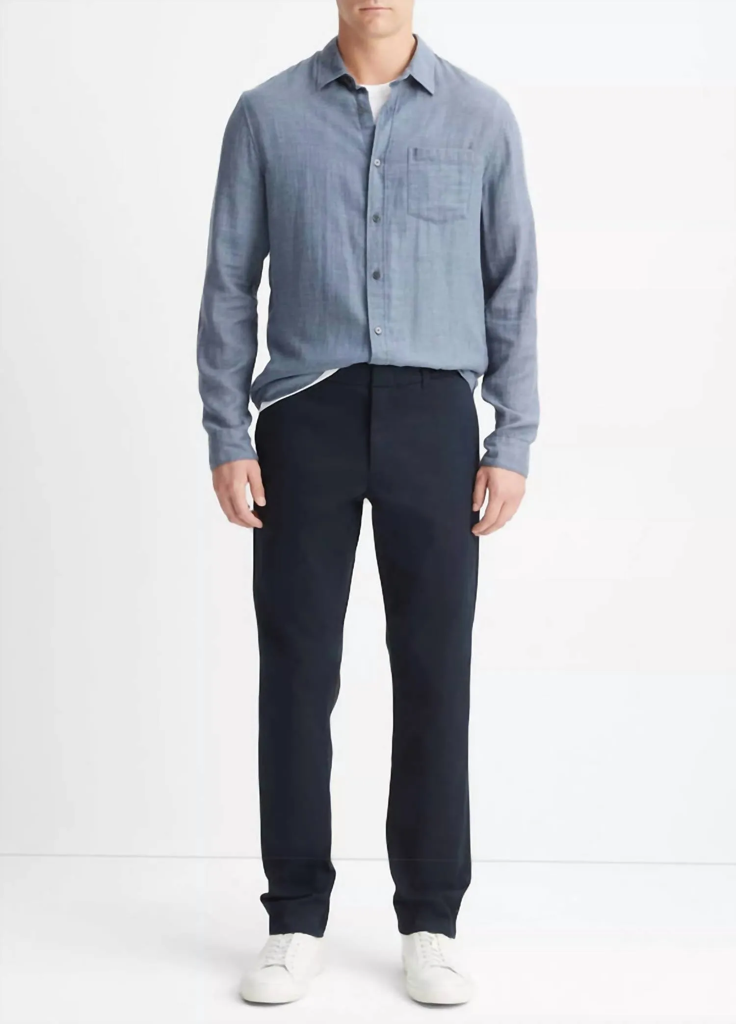 Griffith Chino Cotton Twill Pant In Coastal