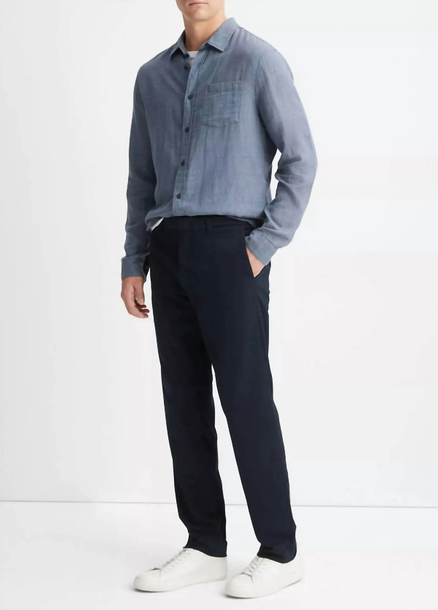 Griffith Chino Cotton Twill Pant In Coastal
