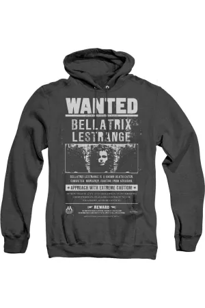 Harry Potter Wanted Bellatrix Adult Heather Hoodie / Hooded Sweatshirt