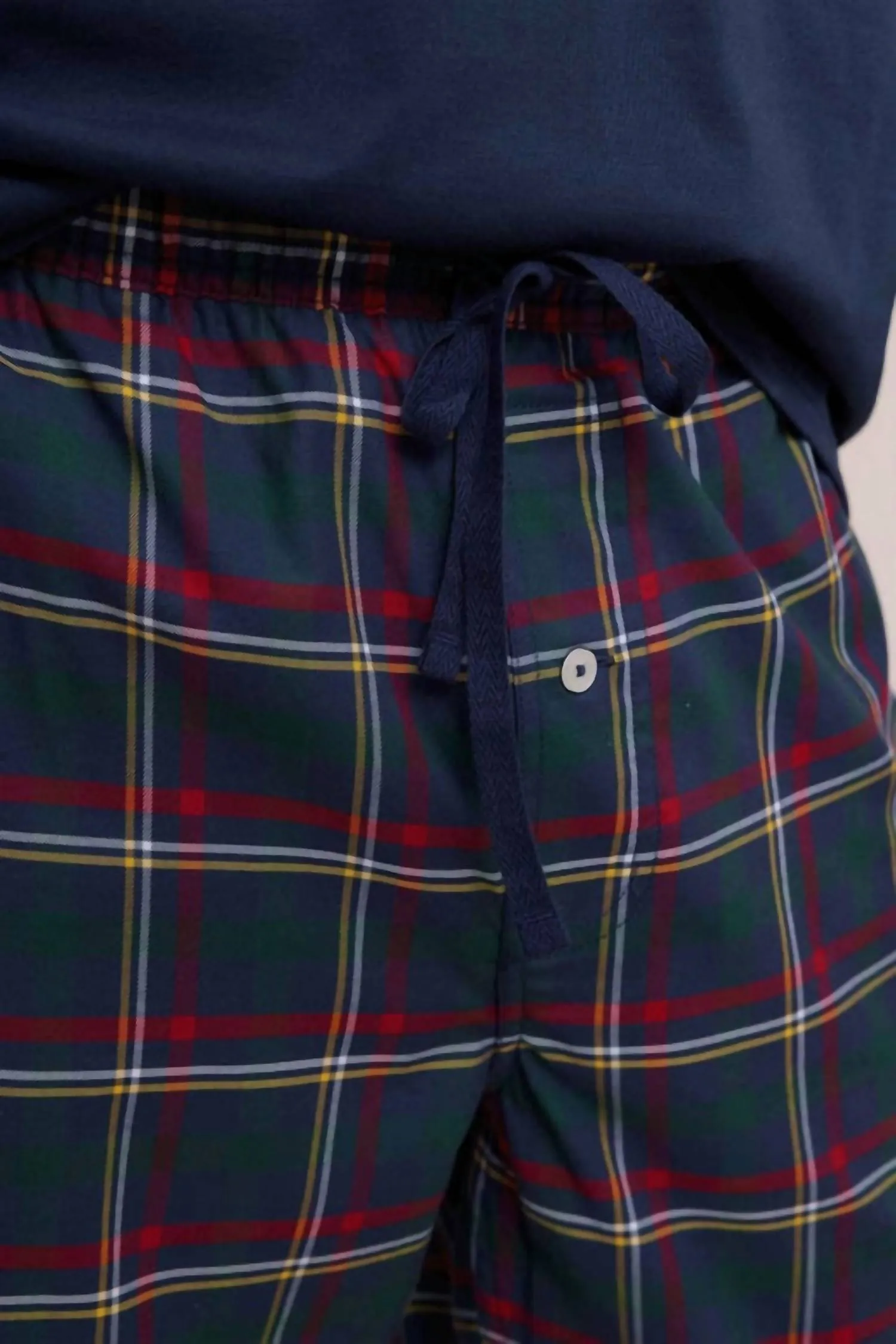 Holiday Tartan Lounge Pant In Dress Blue