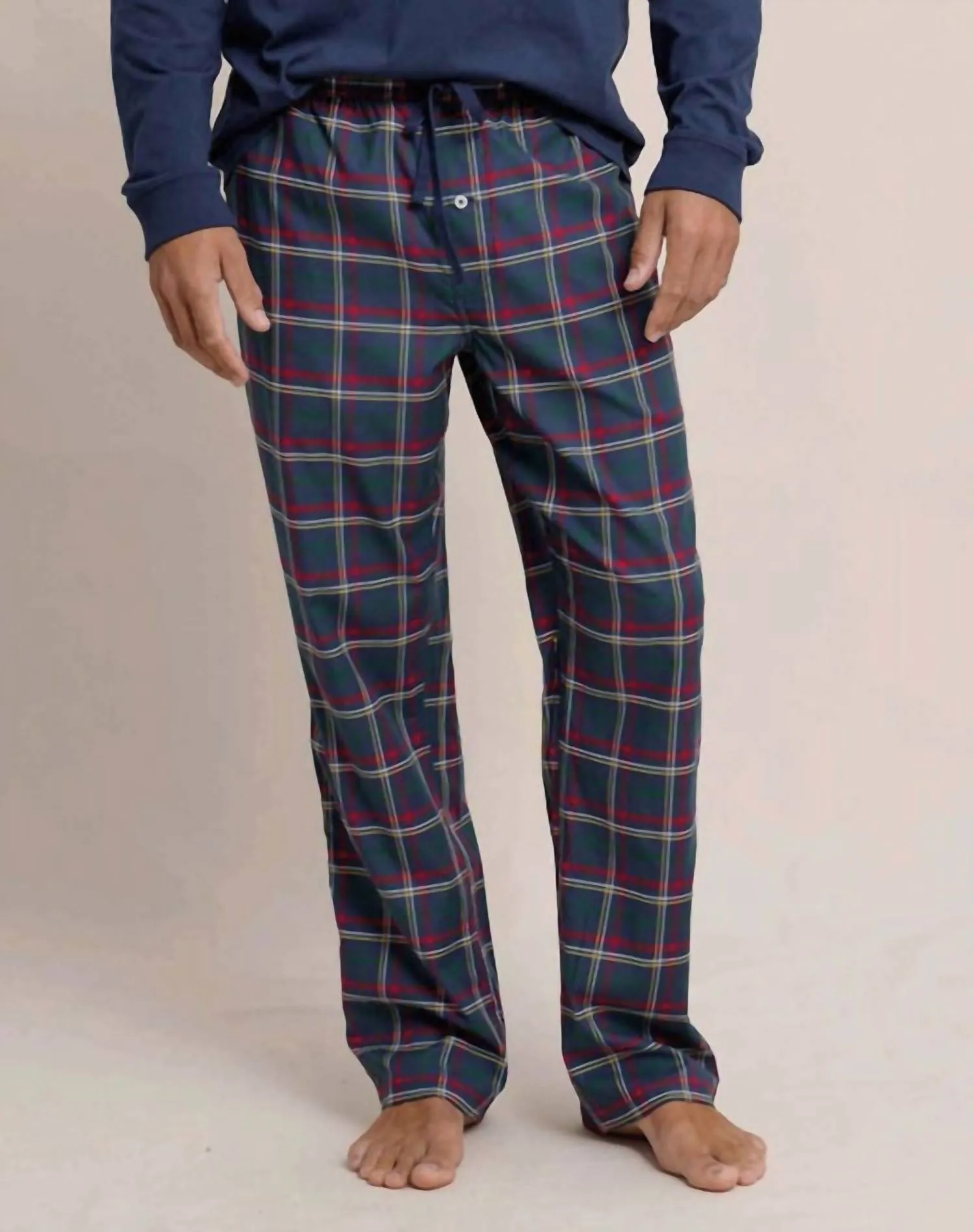 Holiday Tartan Lounge Pant In Dress Blue