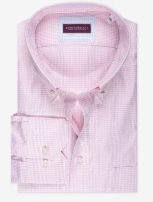 Houndstooth Buttondown Collar Shirt Pink