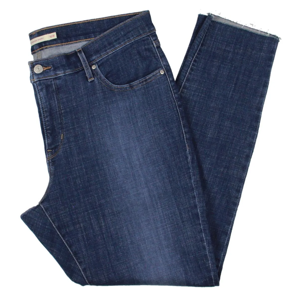 Levi's Womens Plus Frayed Hem Denim Skinny Jeans