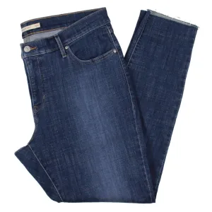 Levi's Womens Plus Frayed Hem Denim Skinny Jeans