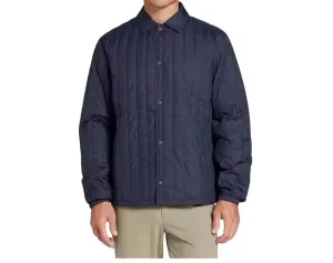 Linear Quilted Shirt Jacket In Darker Ardosia Slate