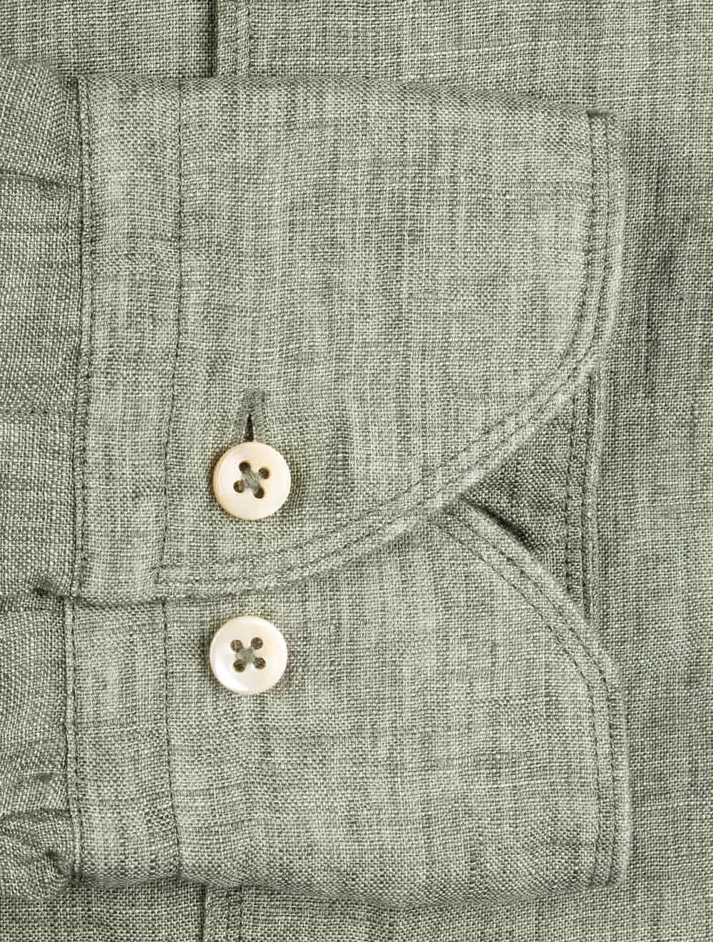 Linen Fitted Shirt Green/420