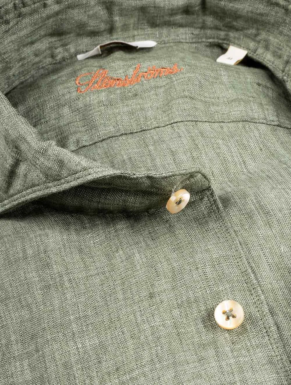 Linen Fitted Shirt Green/420