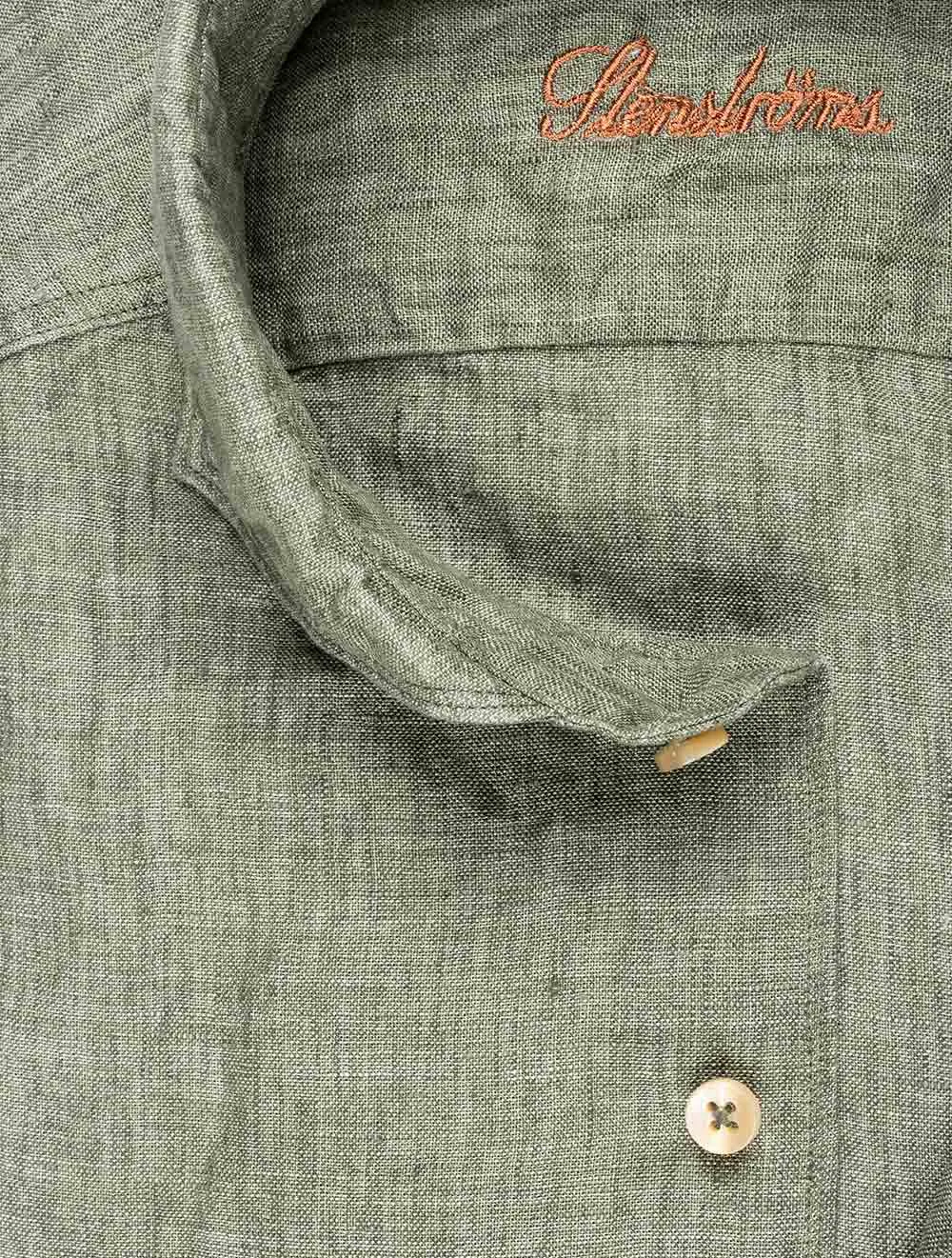 Linen Fitted Shirt Green/420