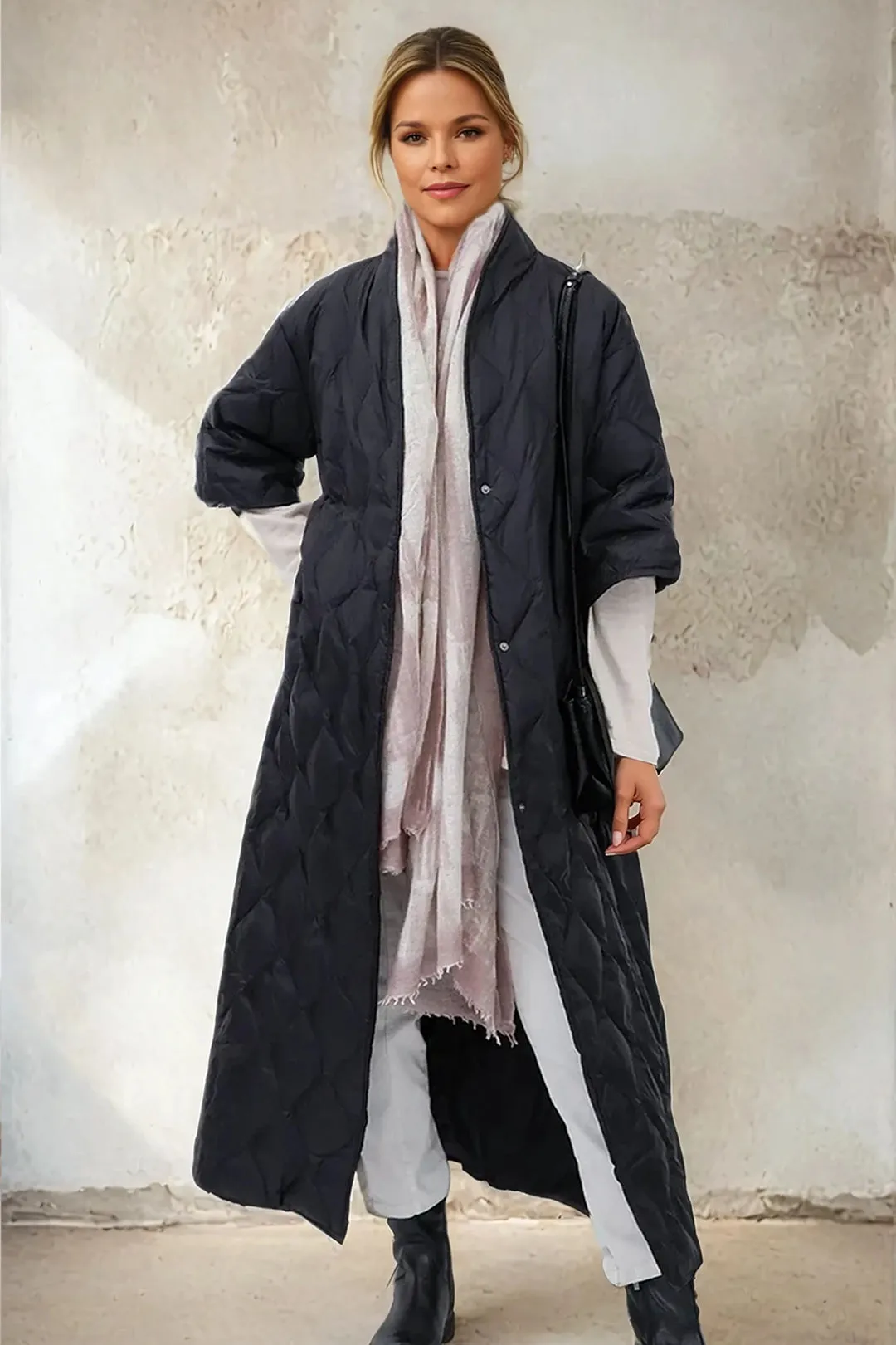 LONG HEIDI COAT IN GOOSE DOWN