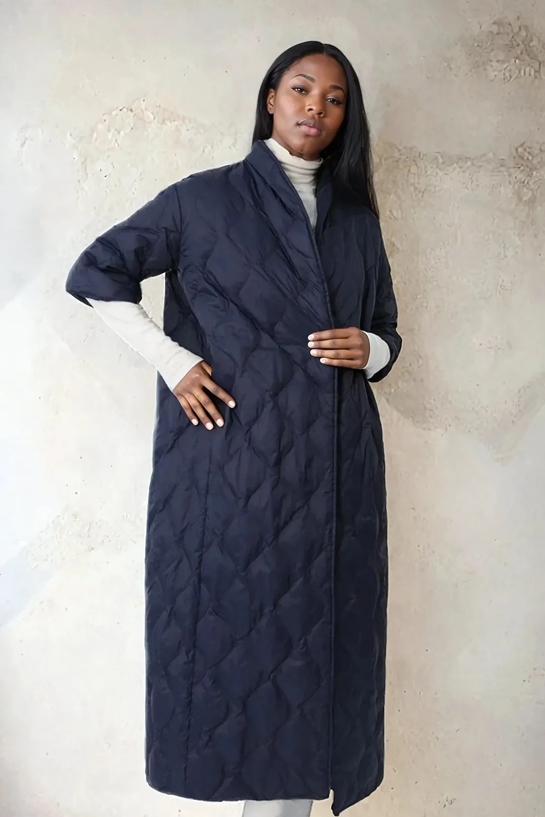 LONG HEIDI COAT IN GOOSE DOWN