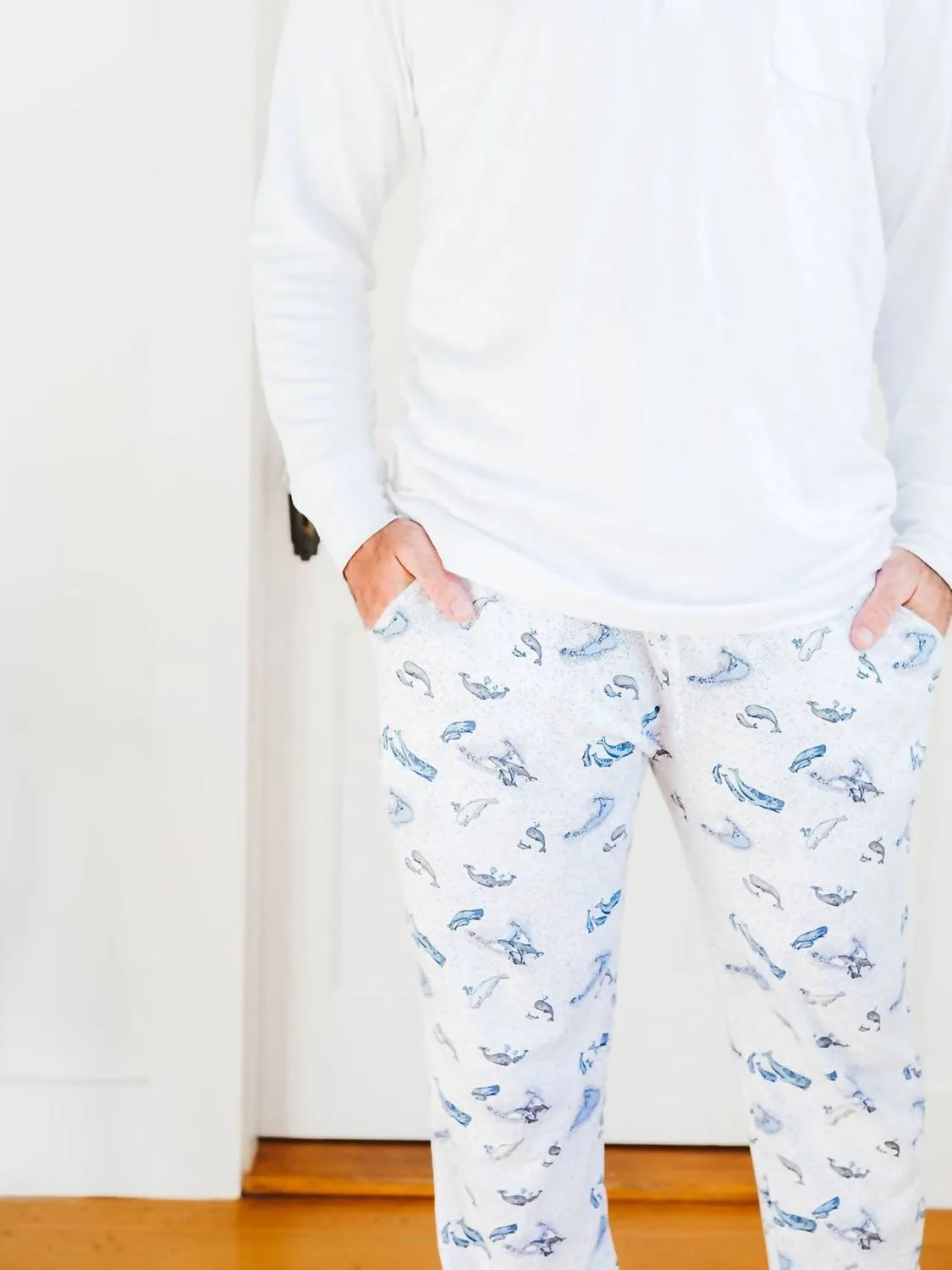Long Pajama Set In Save The Whales