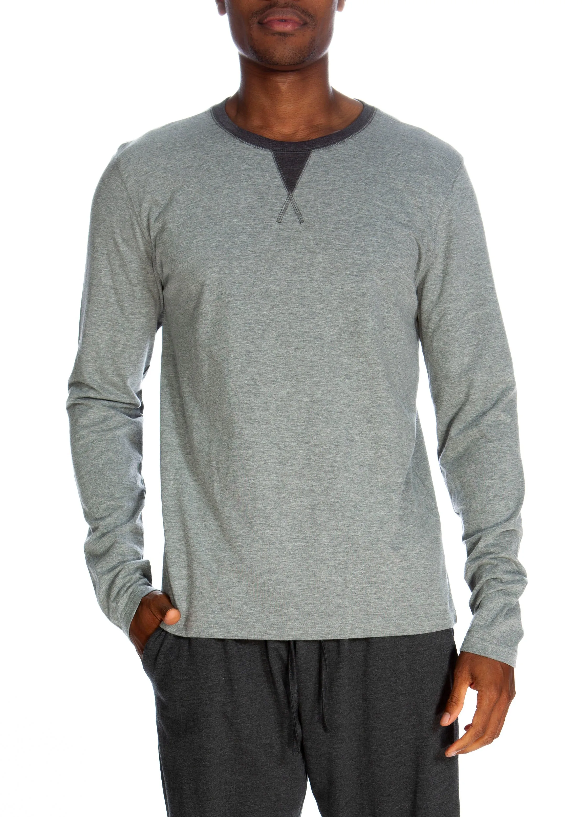 Long Sleeve Contrast Crew