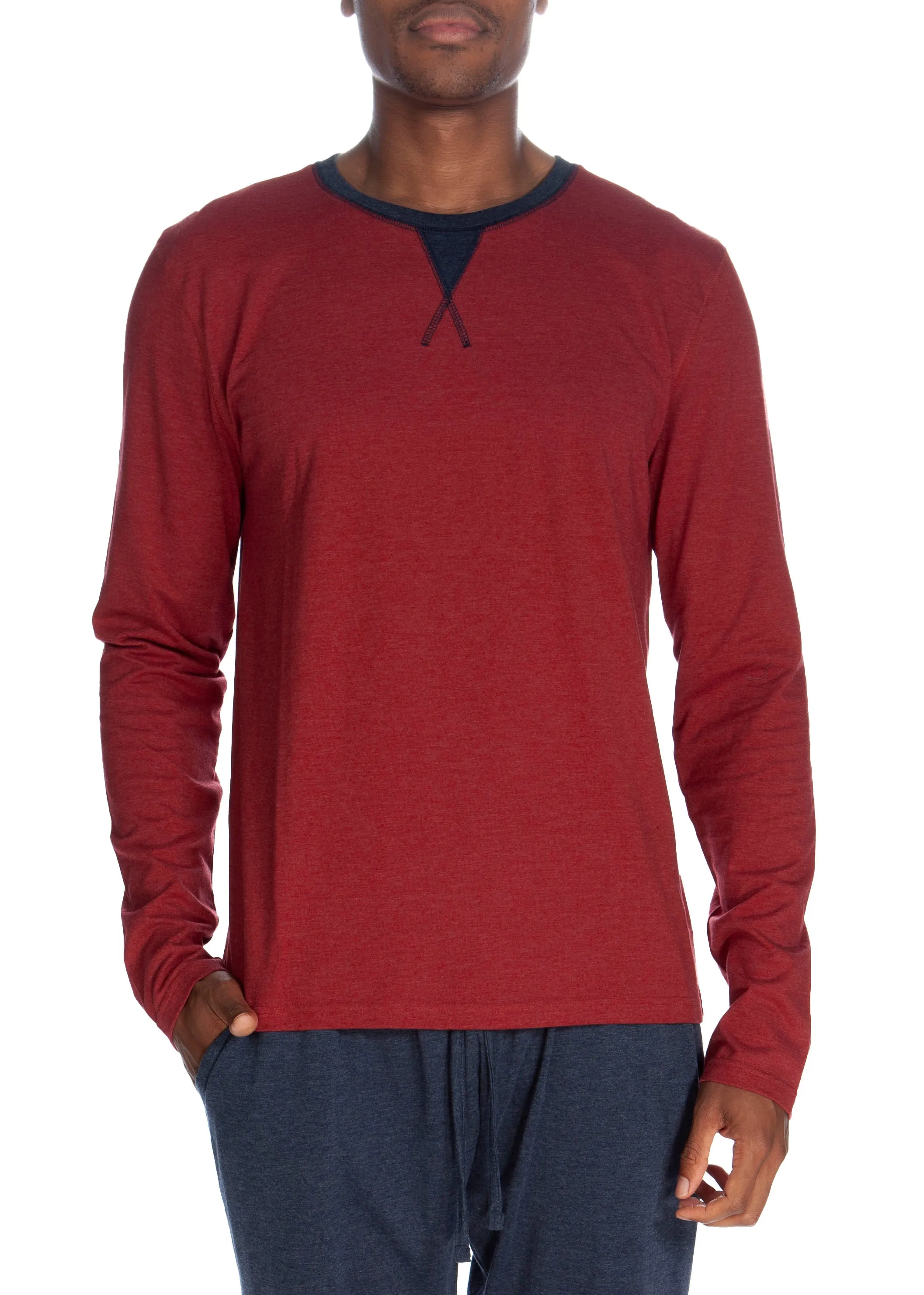 Long Sleeve Contrast Crew