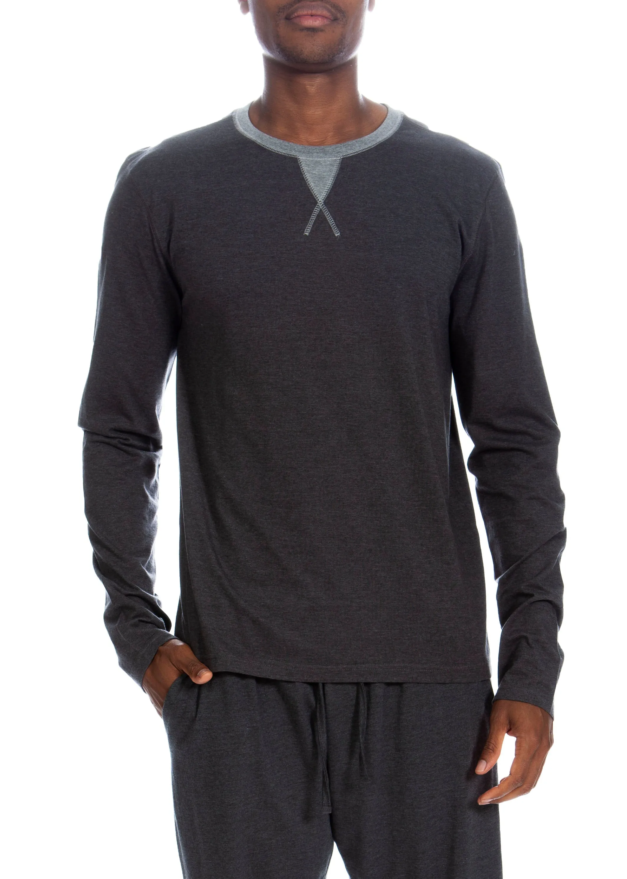 Long Sleeve Contrast Crew
