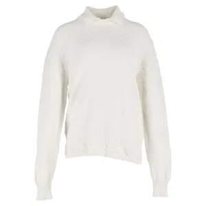 Louis Vuitton Collared Sweater in White Wool