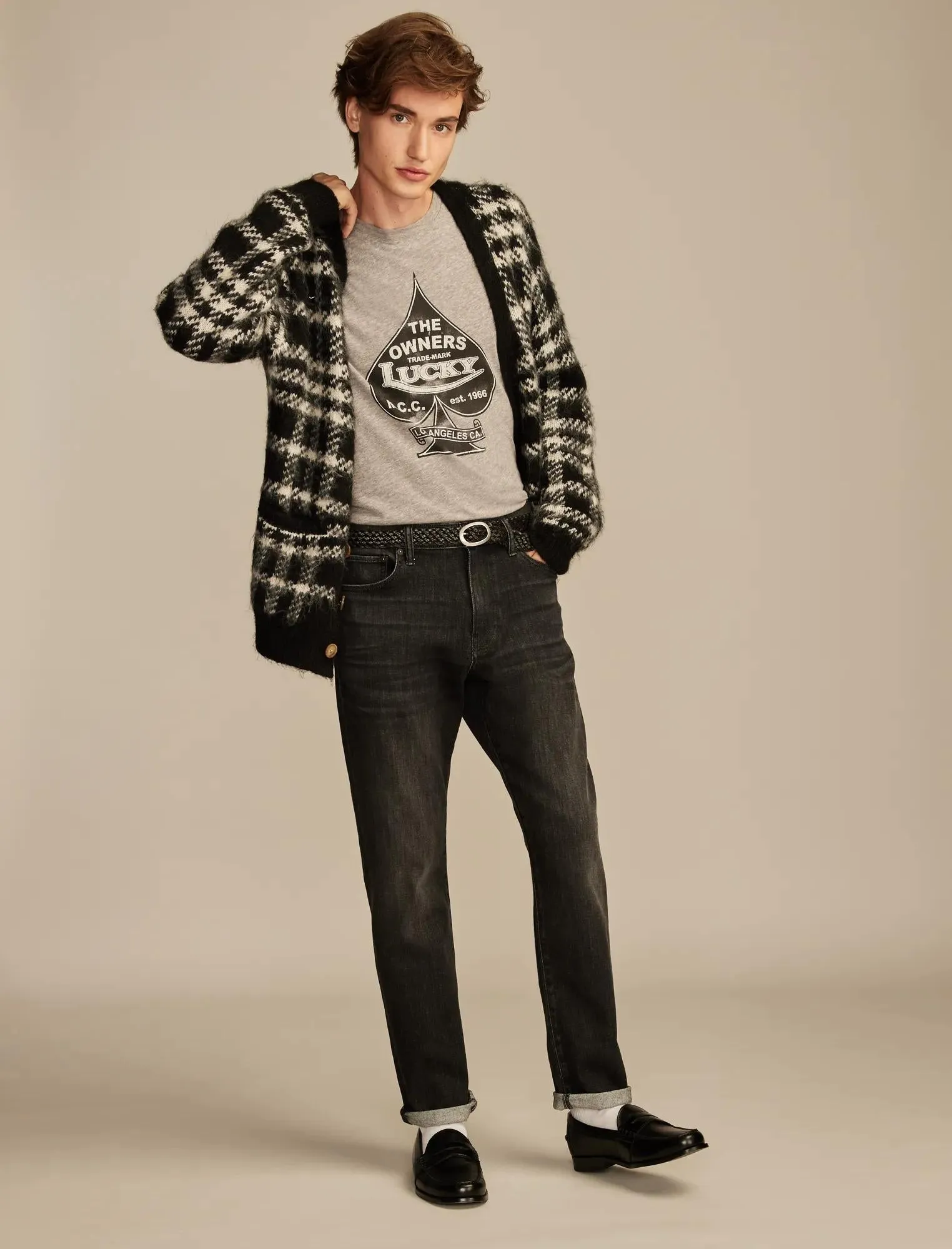 Lucky Brand Men's 410 Athletic Straight Cashmere
