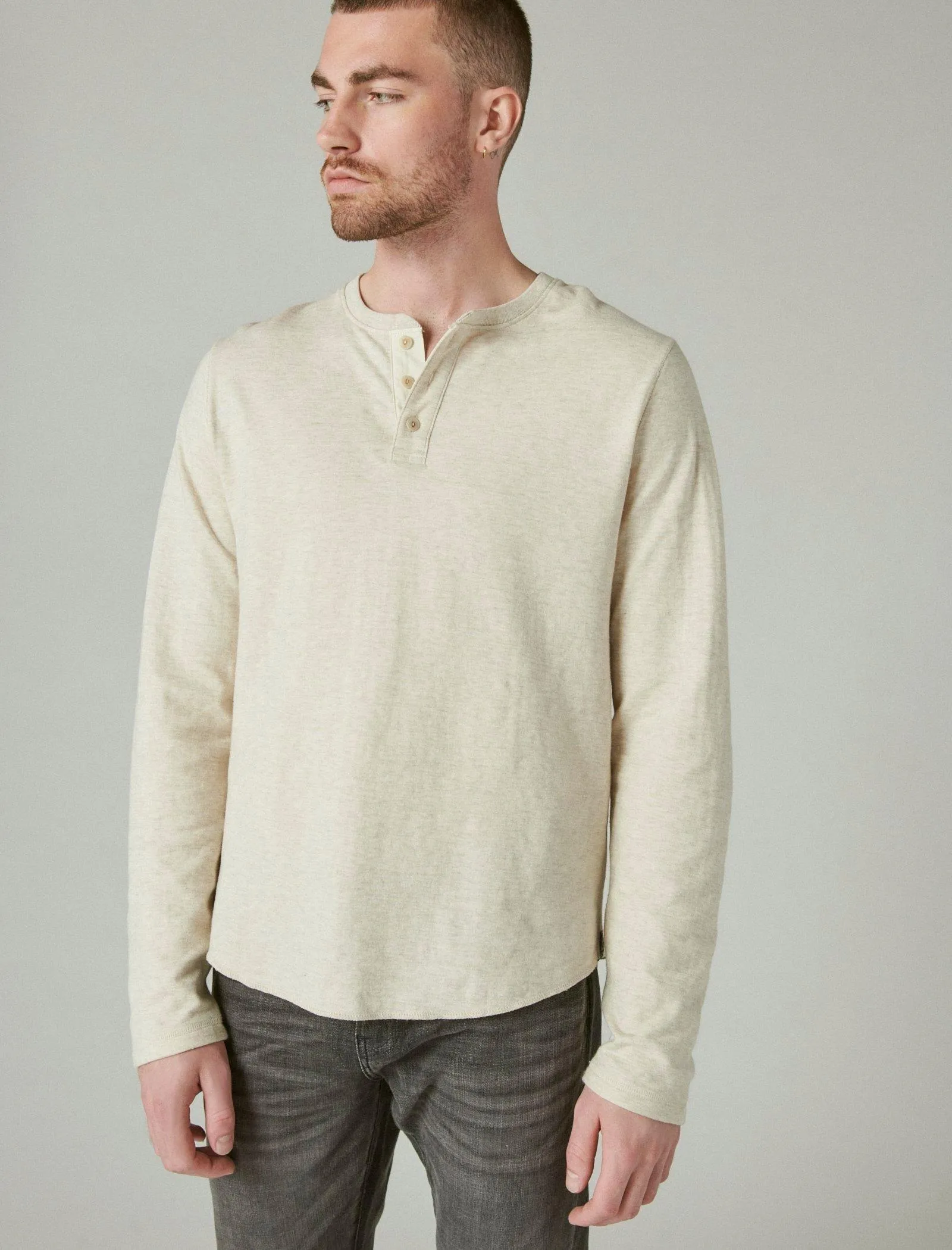Lucky Brand Mens Duofold Henley