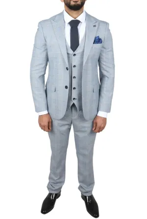Mark 3 Piece Tweed Check Suit