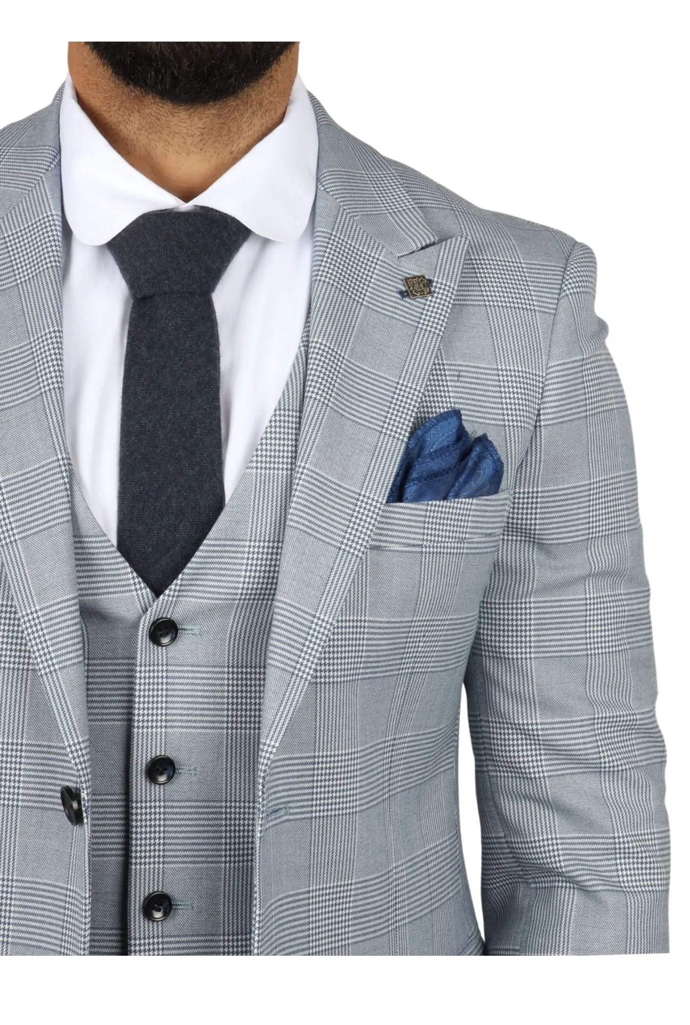 Mark 3 Piece Tweed Check Suit
