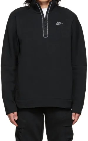 Men Sportswear Half-Zip Sweatshirt Activewear In Black