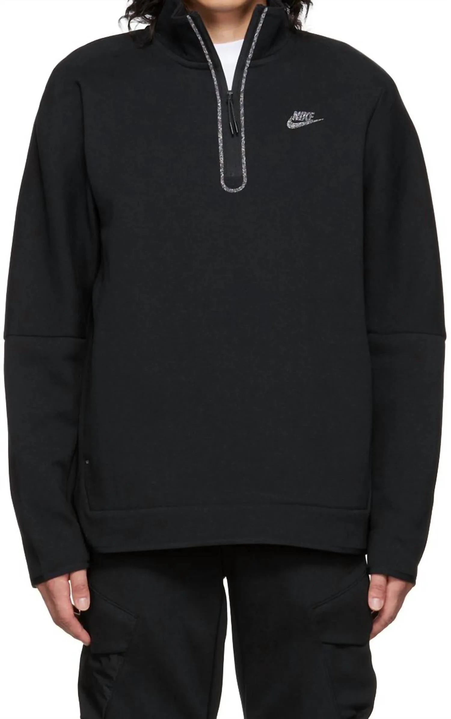 Men Sportswear Half-Zip Sweatshirt Activewear In Black