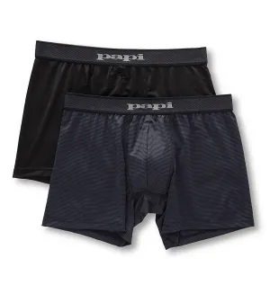 Men's 2-Pack Cool Brazilian Boxer Briefs In Black/grey