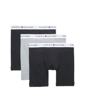 Men's 3-Pack Cotton Classic Boxer Brief In Black/grey