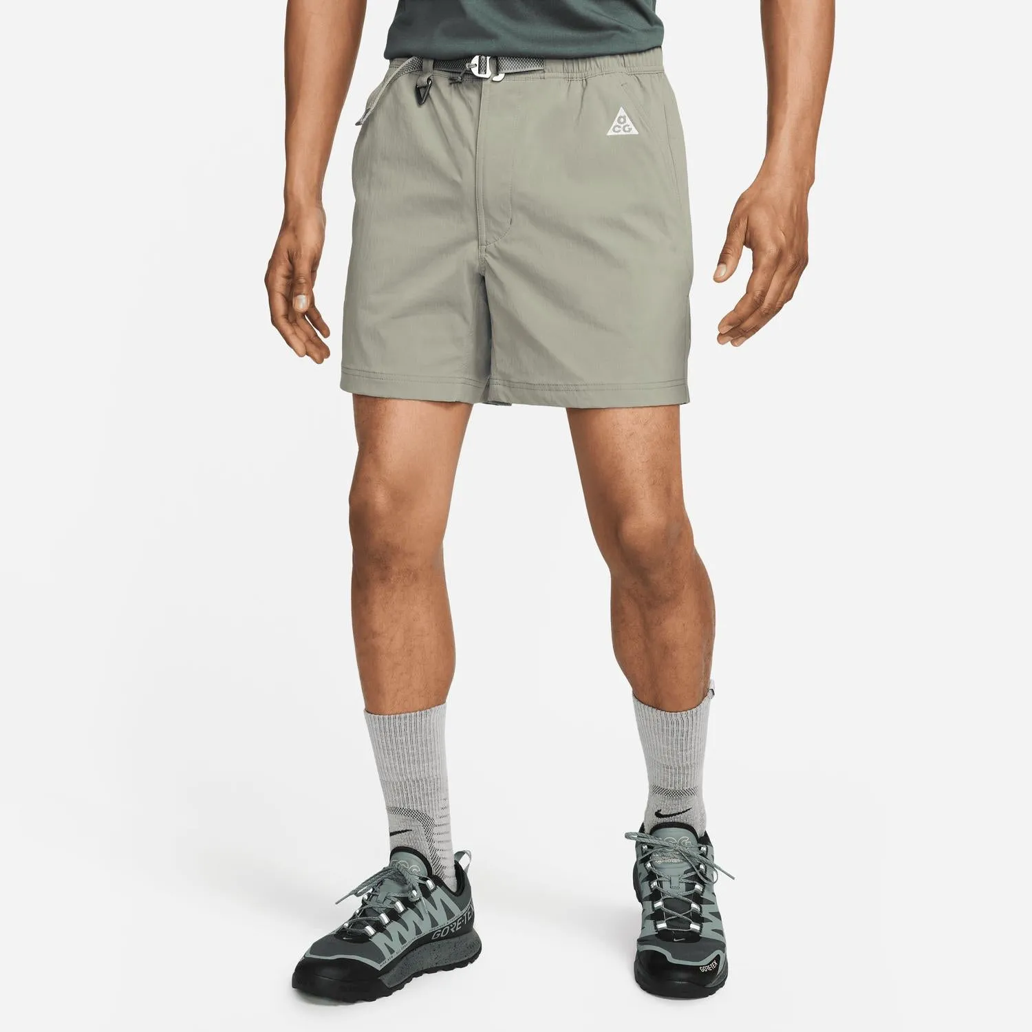 Men's Acg Hiking Shorts In Dark Stucco/summit White