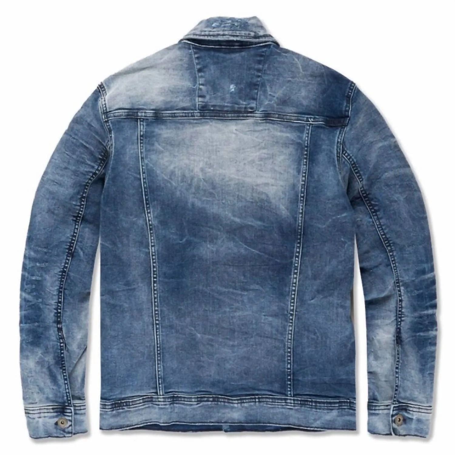 Men's Bayside Denim Trucker Jacket In Deep Blue