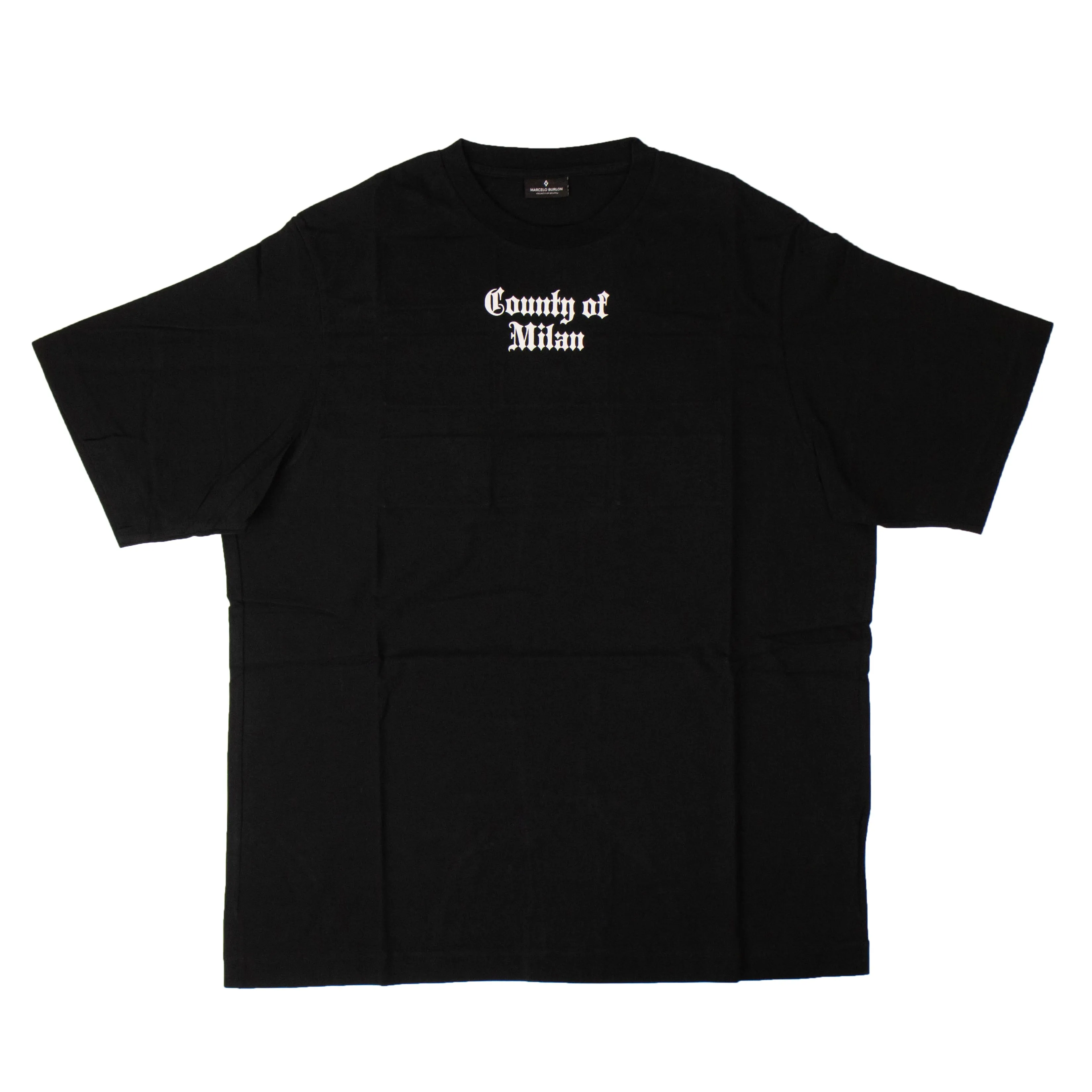Men's Black Cotton Nine Flags Short Sleeve T-Shirt