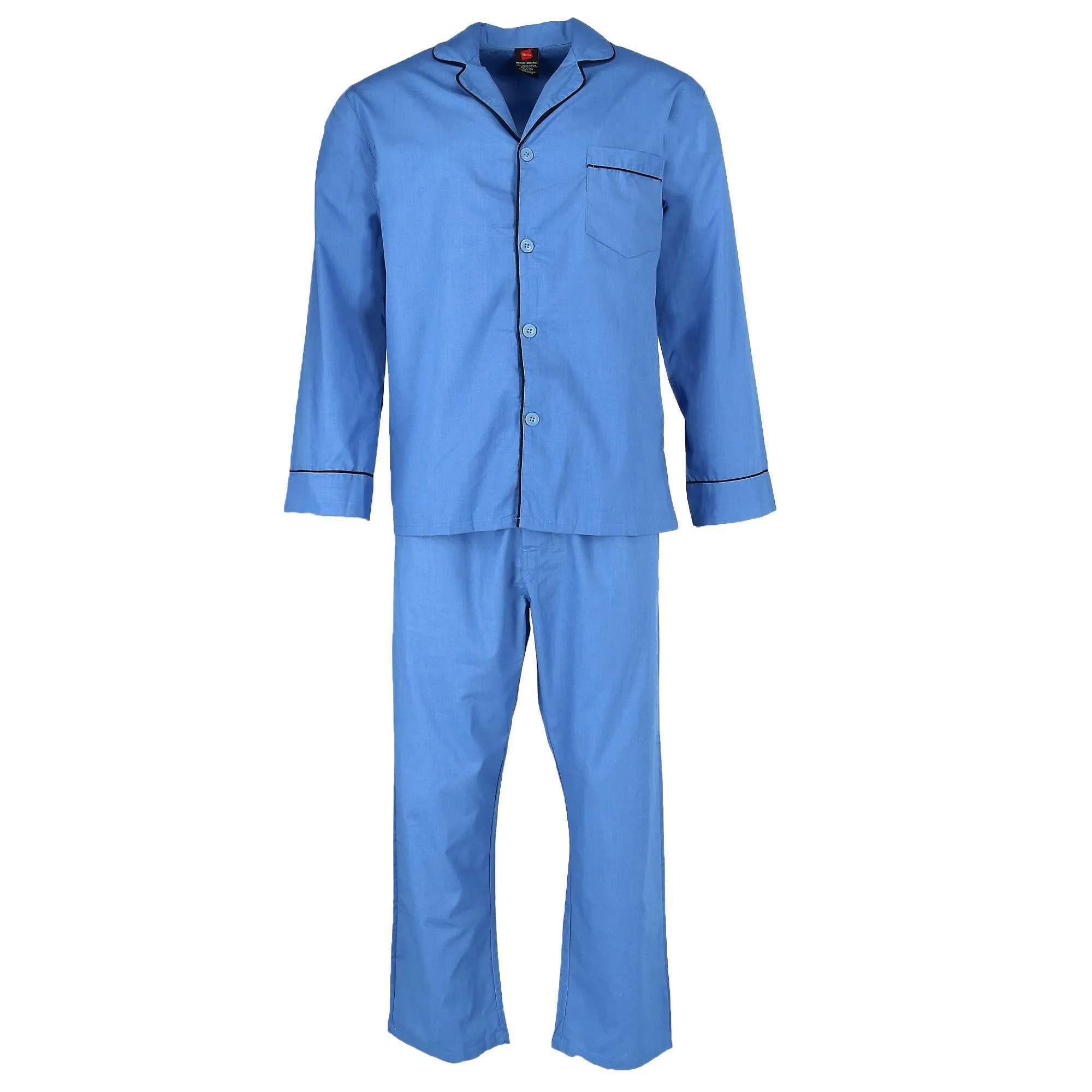 Men's Broadcloth Long Sleeve Pajama Set