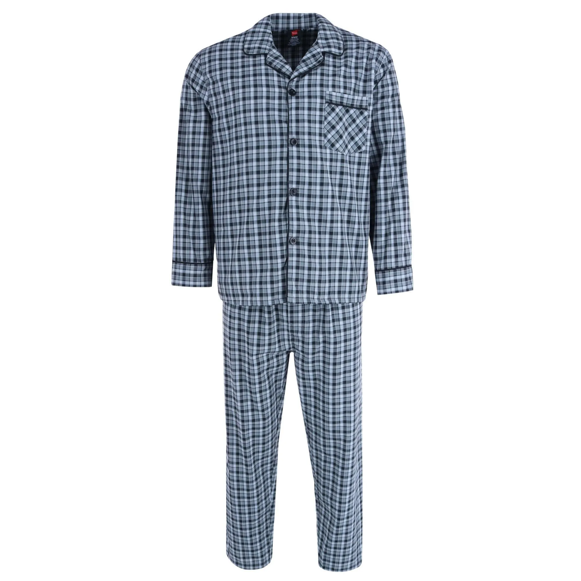 Men's Broadcloth Long Sleeve Pajama Set