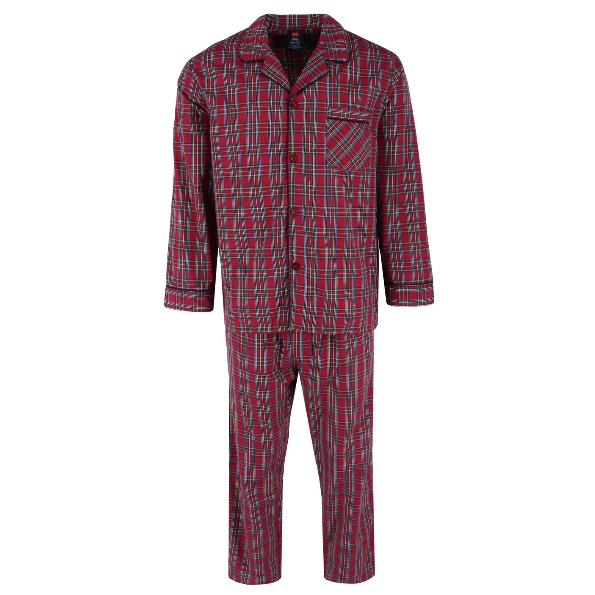 Men's Broadcloth Long Sleeve Pajama Set