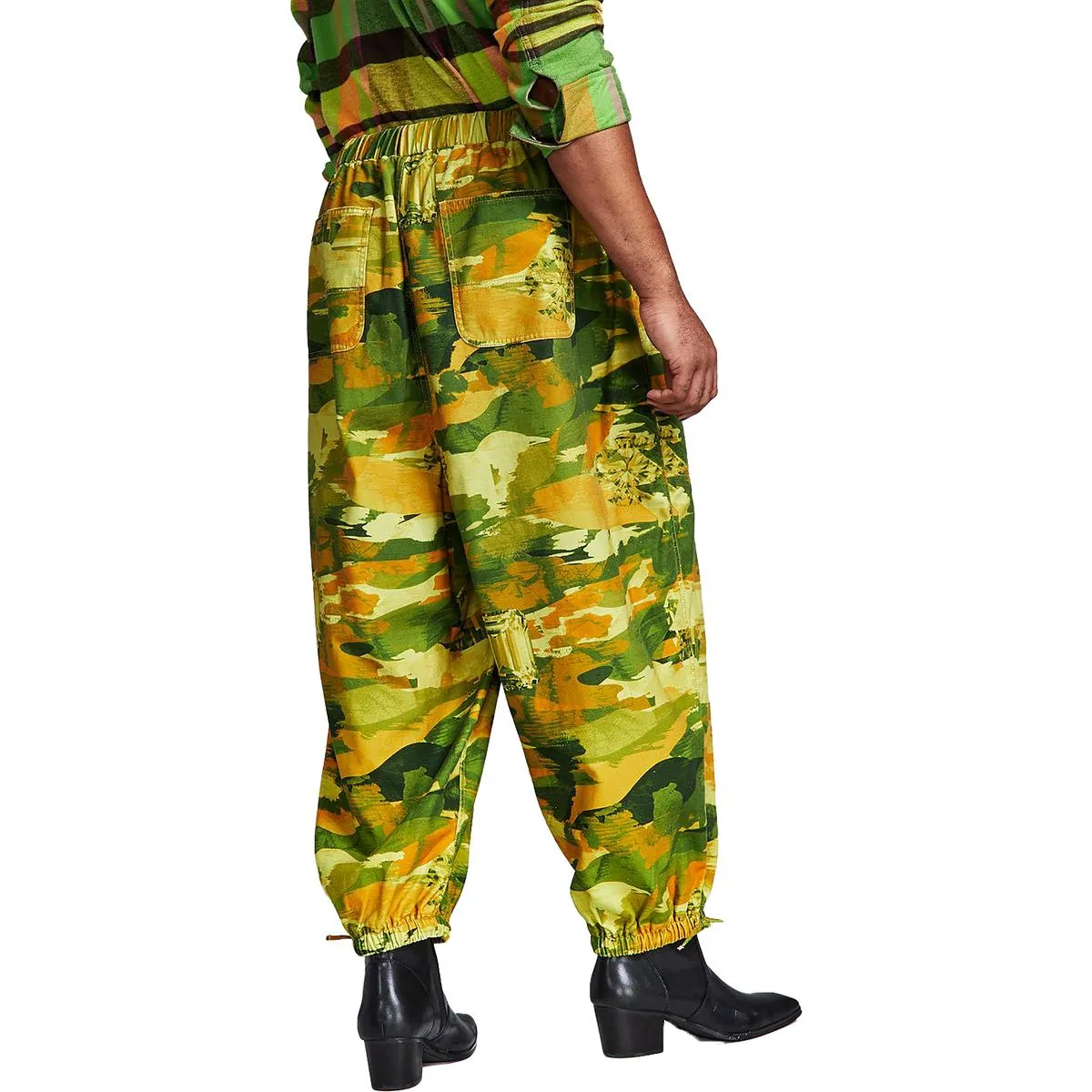 Mens Camouflage Cropped Cargo Pants