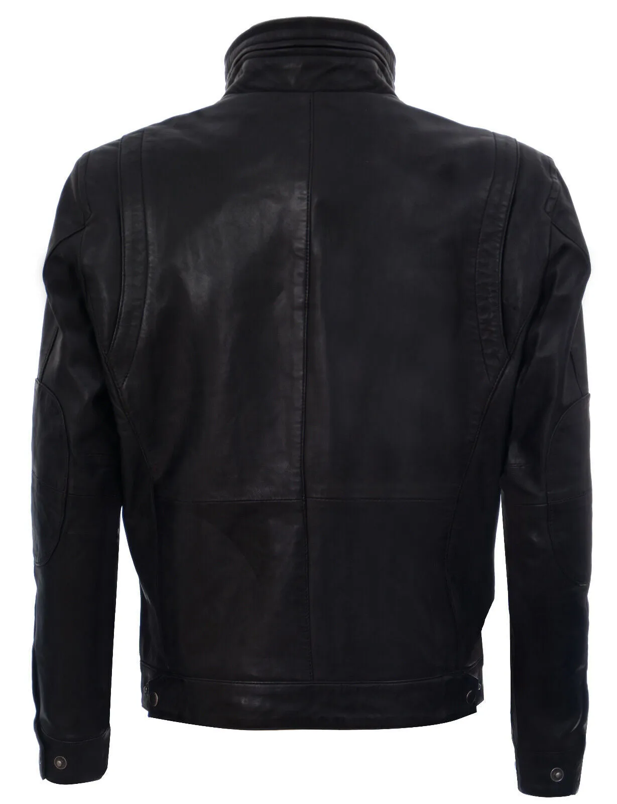 Mens Classic Leather Biker Jacket-Caracas